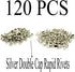 120pcs 8x8mm Silver Double Cap Rapid Rivets Round Head Decorative Rivets DIY Leather Craft Studs 5/16 inch...