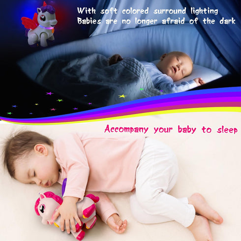 Musical Unicorn Baby Crawling Toys for 3 Year Old Girl Baby, Walking Interactive Action Infant Light up Toy,Tummy Time Toddle Development Learning...