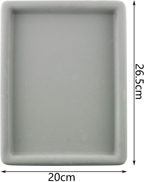 Tegg Bead Design Board 26.5 x 20 x 2cm Flocked Bead Board for Necklace Bracelet Jewelry Making DIY Craft Jewelry Organiser Design Tray, Gray...