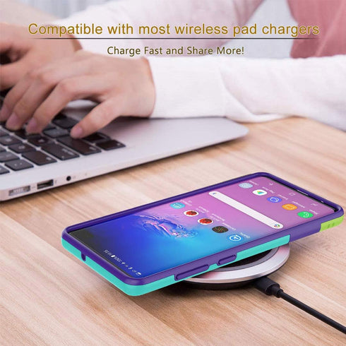 Jeylly for Galaxy S10 Plus Case, for Galaxy S10 Plus Cute Case, Ultra Slim 3 Color Hybrid Impact Full-Body Rugged Non Slip Shockproof TPU Bumper C...