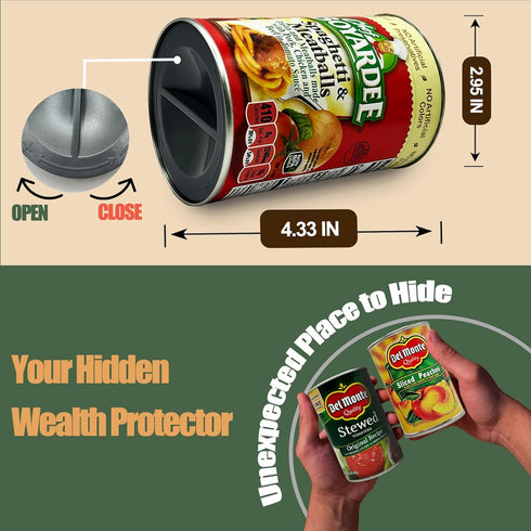 Fake Soup Can Diversion Safe - Keep Your Valuables Safe - Storage Home Security - Spaghetti and Meatballs...