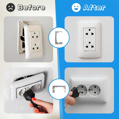 Wall Plate Spacer,Flush Fit Device Leveling Plates For Wall Outlet Repair And Loose Electrical Outlet Fix,Receptacle Spacers Shims For Use With Ou...