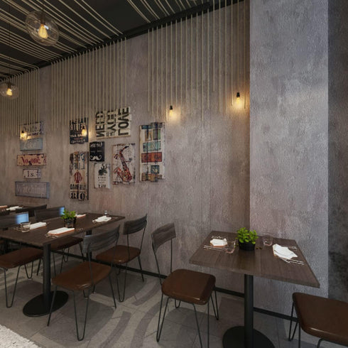 Light Grey Concrete Wallpaper Peel and Stick Modern Cement Wallpaper 12"x118" Faux Concrete Contact Paper for Countertops Cabinets and Drawers Wat...