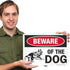 SmartSign Beware of Dog Sign - German Shepherd Signs for Fence/Wall | 10 x 14 Inches, Reflective Aluminum Metal, Dangerous Dog Warning...