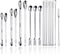17 Pack Lab Spatula - Micro Lab Spoon/Scoop with Nickel Stainless Steel- Laboratory Mixing Spatula Sampling Spoon for Powders Gel Cap Filler, Caps...