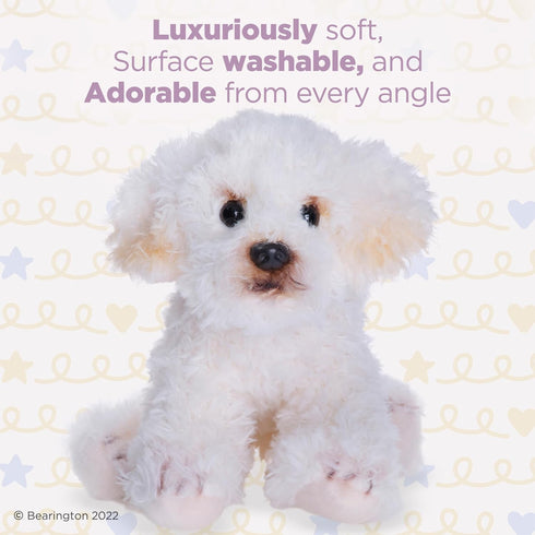 Bearington White Dog 6.5 Inch Dog Stuffed Animals - Dog Plush - Poodle Stuffed Animal Labradoodle Stuffed Animal...