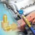 Boltigen 6pcs R134a Refrigerant Tank Adapters, R12 to R134a AC Fitting Connector, 1/2 to 1/4 Flare R134a Vacuum Pump Adapter Fittings with Valve C...