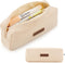 ANGOOBABY Small Pencil Case Student Pencil Pouch Coin Pouch Cosmetic Bag Office Stationery Organizer For Teen School-Beige...