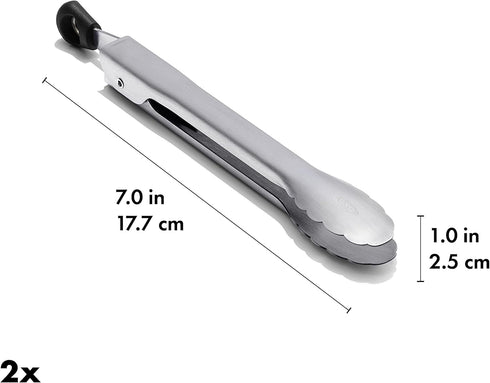 OXO Good Grips Stainless Steel Mini Tongs - 2 Pack...