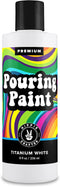 White Pouring Paint Acrylic Pouring for Pour Art and Flow Painting 8oz 236 ml Bottle Titanium White...