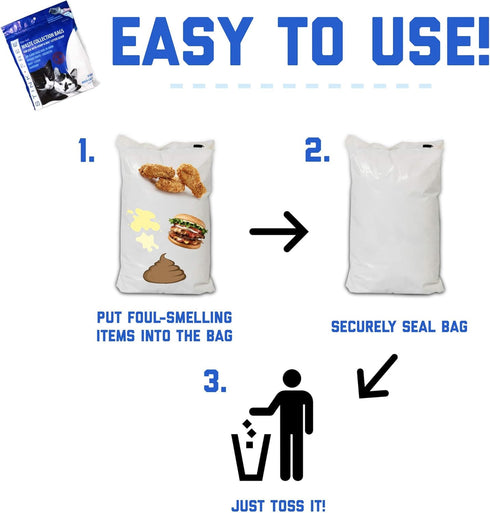 Cat Litter Odor Seal Bag - Smell Proof Kitty Litter Bags. 3 Packs of 21 Bags for Poop and Urine. Cleaning Supplies for Your Litter Box and Free Sa...