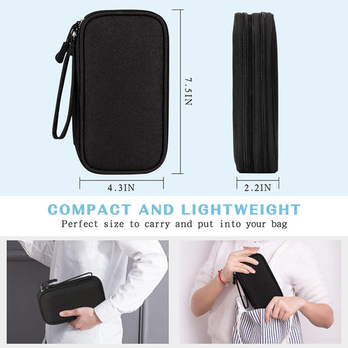 FYY Travel Cable Organizer Pouch Electronic Accessories Carry Case Portable Waterproof Double Layers All-in-One Storage Bag for Cord, Charger, Pho...