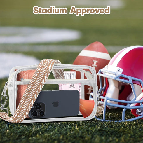 Clear Bag For Stadium Events, Clear Purse Stadium Crossbody Bag...