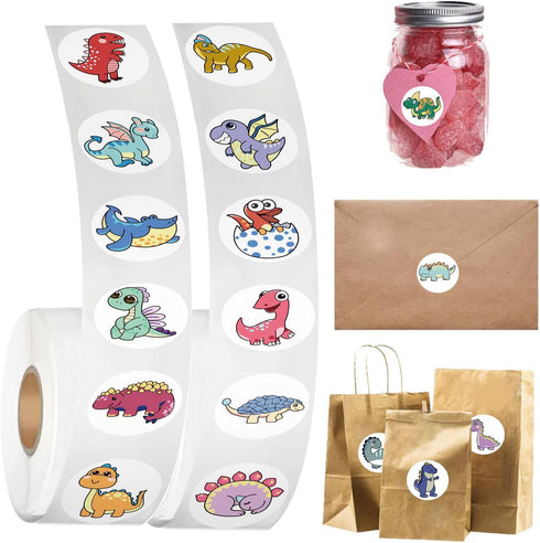 Incentive Stickers Dinosaur Stickers Adorable Dinosaurs Cute Dinosaur Stickers for Kids Waterproof Laptop Stickers Pack Classroom Prizes Teacher R...