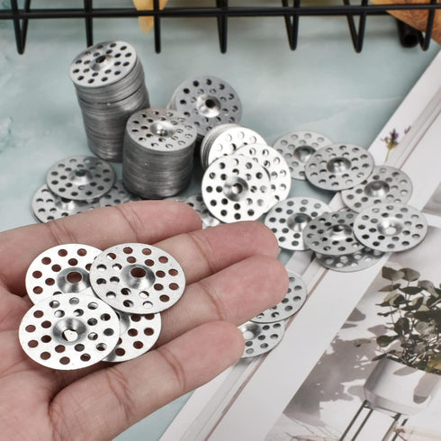 1 Inch Plaster Washers 200 Pcs Plaster Buttons Metal Washers for Screws Plaster Repair Rings Profile Washer for Wall Ceiling Drywall Repair...