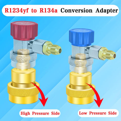 Boltigen R1234yf to R134a Aadapter, R1234yf to R134a Conversion Adapters, High/Low Pressure Side R134a to R1234yf Adapter, R1234yf Quick Couplers ...