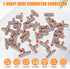 EEEKit 30Pcs Compact Wire Conductor Connector, T-Shape Lever Nut Wire Connector, Quick Splitter 3 Way Electrical Connectors, AWG 28-12...
