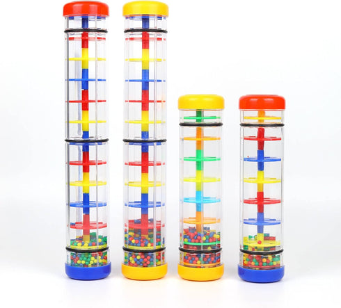 Rainmaker 8 inch Mini Rain Stick for Babies Rattle Tube Rain Stick Shaker Music Sensory Auditory Instrument Toy for Baby Child Girl (8 inch Yellow...