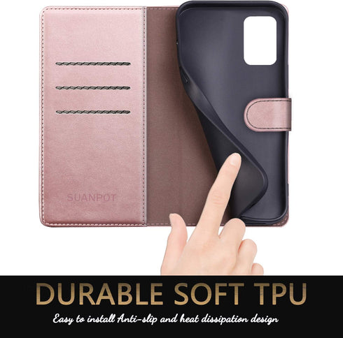 SUANPOT for Samsung Galaxy A71 5G (Non 4G Version) Leather Wallet case with RFID Credit Card Holder Flip Folio Book Phone case Cover for Samsung A...