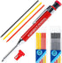 KOREKT Professional Marker, Heavy Duty Mechanical Carpenter Pencil Set with 12 Refills and Lead Sharpener, Deep Hole Marking in Construction, Wood...