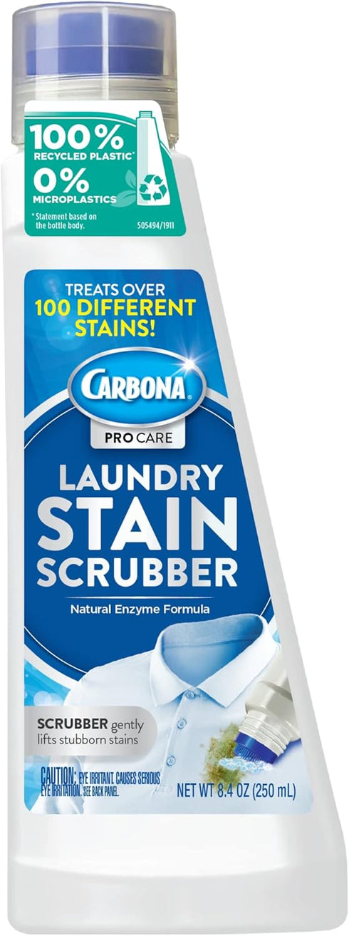 Carbona Laundry Stain Scrubber | Bio-Enzyme Stain Remover | Eliminates Fat, Oil, Blood, Milk, Fruit, Ketchup, Vegetables & Baby Food Stains | Save...