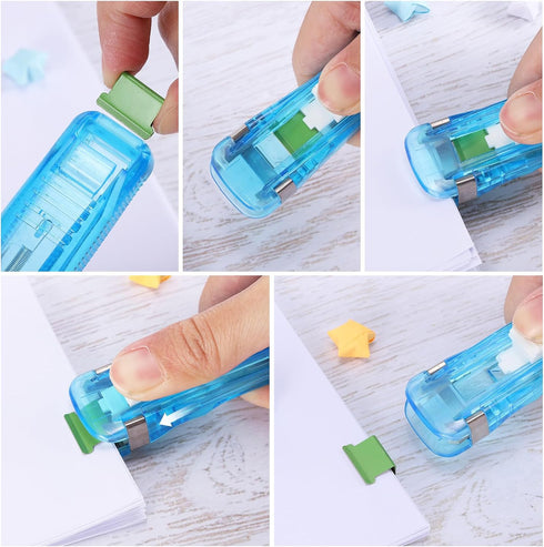 PATIKIL 4.5" x 1" Clam Clip Dispenser, 1 Set Binder Clam with 50 Pcs Clips for Binding Papers, Files, Office Documents, and Food Sealing, White...