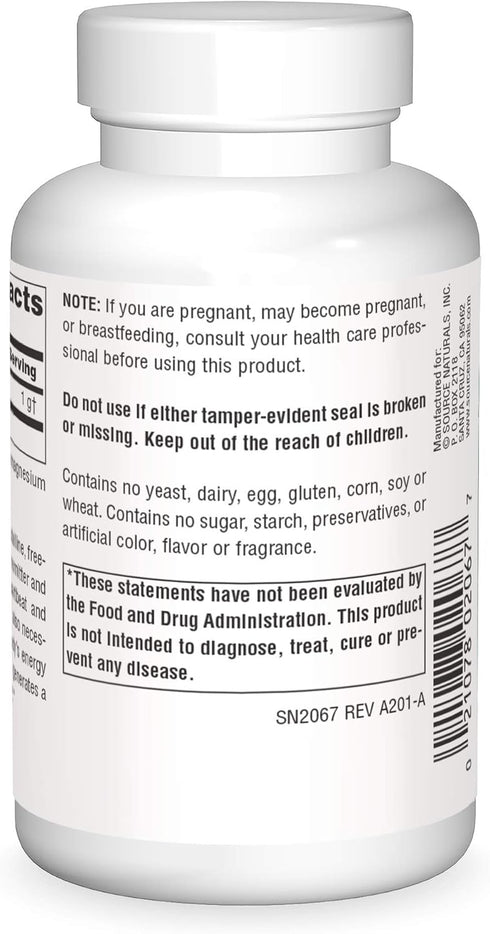 Source Naturals Taurine 1000, 1000 mg - 60 Capsules...