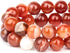 Red Striped Agate 6mm Round Beads, 60 Pcs Natural Stone Gemstone Beads for Jewelry Making, DIY Crafts, Bracelets, Necklaces, and Earrings...