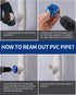 1-1/2'' PVC Pipe Reamer, Plastic Pipe Fitting Reamer, Clean Leftover Pipe & Solvent Cement Residue, Fits into Standard 1/2" Drill, for Use with Sc...