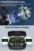 Wireless Earbuds, 60H Playback Bluetooth 5.3 Headphones,Noise Cancelling Wireless Headphones with LED Battery Display, Mics Clear Call, IPX6 Water...