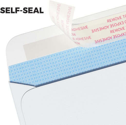 #10 Envelopes Self Seal Security Tinted Envelopes for Privacy & Business, Peel and Seal, NO Window, Letter Size 4-1/8 x 9-1/2 Inches, 24 LB,White ...