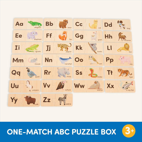 Battat – One-Match Puzzle – Alphabets Wooden Puzzle for Toddlers – Wooden Toys – Educational Toys – 3 Years + – Self Correcting Puzzles with Stora...