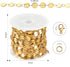Kyutong 5 Meters Circle Sequins Link Chain Roll Gold Jewelry Chains for Making Jewelry Stainless Steel Chain Bulk with Lobster Clasps and Jump Rin...
