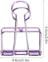 16 Pcs Binder Clips,8 Colors Hollow Design,Paper Binder Clips,Paper Clamps for Office, Home, School(L,1.9 * 2.6in)...