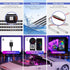 YiLaie Car Lights Interior, Multicolor Music Car Strip Light Under Dash Lighting Kit with App Control, USB Neon Interior Lights for Ambient Lighti...