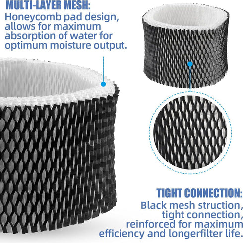 XIMOON HWF62 Humidifier Filter A Replacement for Holmes & Sunbeam Humidifier Filter Models HM1701, HM1761, HM1300 & HM1100; Compare to Part # HWF62, HWF62D (2)