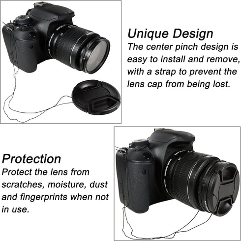 PCTC 72mm Front Lens Cap Lens Cover, 72mm Camera Lens Cap Cover for Nikon NIKKOR Z 24-70mm f/4 S Lens for Nikon Z6 Z7 Z 7II Z6 II Camera (2 Pack)...