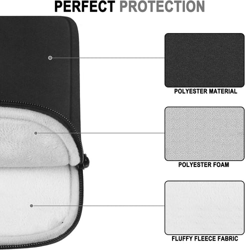 Laptop Sleeve Case 15.6 Inch, Water Resistant Shockproof Protective Computer Cover with Handle, Traveling Carrying Bag with Pocket, Portable Lapto...