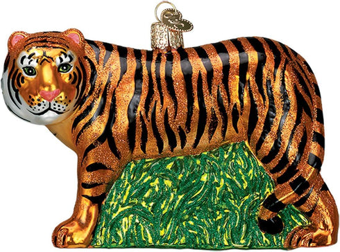 Old World Christmas Ornaments: Wildlife Animals Glass Blown Ornaments for Christmas Tree, Tiger...