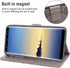 Phone Case for Samsung Galaxy Note 8 Wallet Cases with Tempered Glass Screen Protector Leather Slim Flip Cover Card Holder Stand Cell Accessories ...