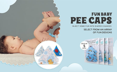 Pee Pee Teepee Elephant Blue with Laundry Bag 5 Pieces Baby boy Pee Shield Babyboy Essentials peepeeeteepee Baby boy Teepee Pee Shield Pee Covers...