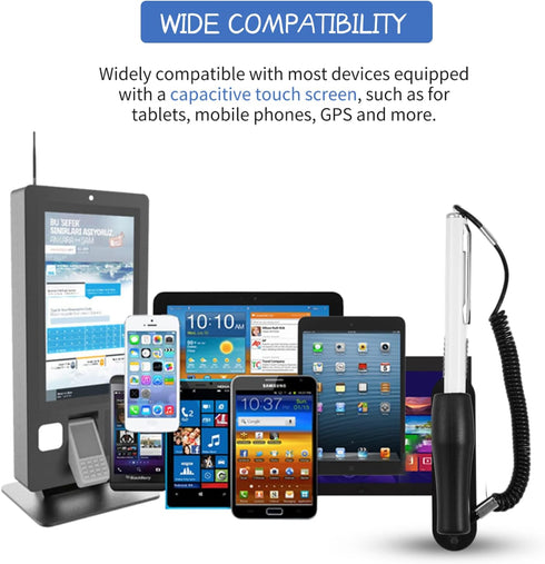 Stylus Pen, Universal Capacitive Touch Screen Stylus Pen with Spring Rope Fixing Base, Stylus Touch Pen for Mobile Phone/Tablet/etc......