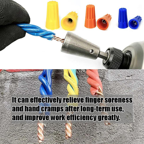 25 Pcs Wire Connectors & 1 Pc Silvery Wire Nut Twister, Wire Screw Caps Kit Insulating Insert Twist Electrical Wire Connectors with Spring Wire Sp...
