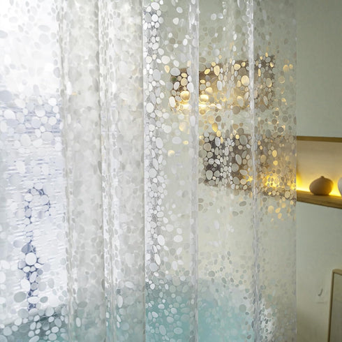 Shower Curtain Liner 75inches Long, EVA Waterproof Weighted Heavy Duty Bathroom Shower Liner with 3 Strong Magnets and 12 Rust Proof Grommets, Cob...