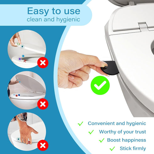 Toilet Lid Lifter, Toilet Seat Lifter Toilet Seat Handle Lifter Toilet Cover Lifter,Avoid Touching Toilet Cover Handle Bathroom Accessories for Ho...