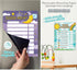JJPRO Magnetic Kids Daily Schedule Whiteboard-Fridge Magnet to Log Bedtime Routine-Sun Morning Routine Activity Poster,Dry Erase Routine Chart Che...
