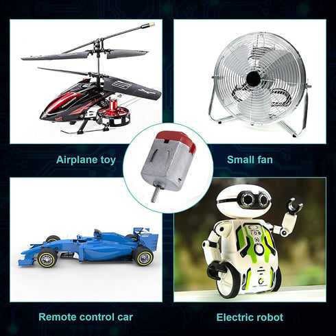 Heyiarbeit 5pcs 3V 16500RPM DC Motor Round Shaft Micro Electric Motor for Electronic Equipment DIY Model...