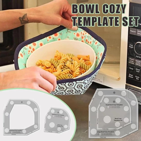 Bowl Cozy Template Cutting Ruler Set, Quilting Rulers and Templates, Acrylic Bowl Wrap, DIY Kitchen Bowl Art Template, Bowl Cozy Cutting Template ...