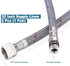 32 Inch Faucet Supply Lines 3/8" Female Comp × M10 Male (1 Pair), ARCORA 30" Braided Nylon Bathroom Faucet Hose...