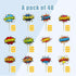 SuperHero Boom Cupcake Toppers 48 Pack Happy Birthday Cake Decor for kids Hero Theme Birthday Party Supplies Celebrating Party Events Baby Shower...